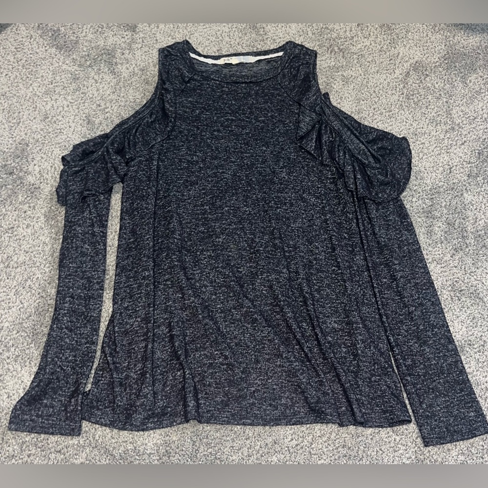 Dark Gray “Cold Shoulder” Womens Sweater Size M